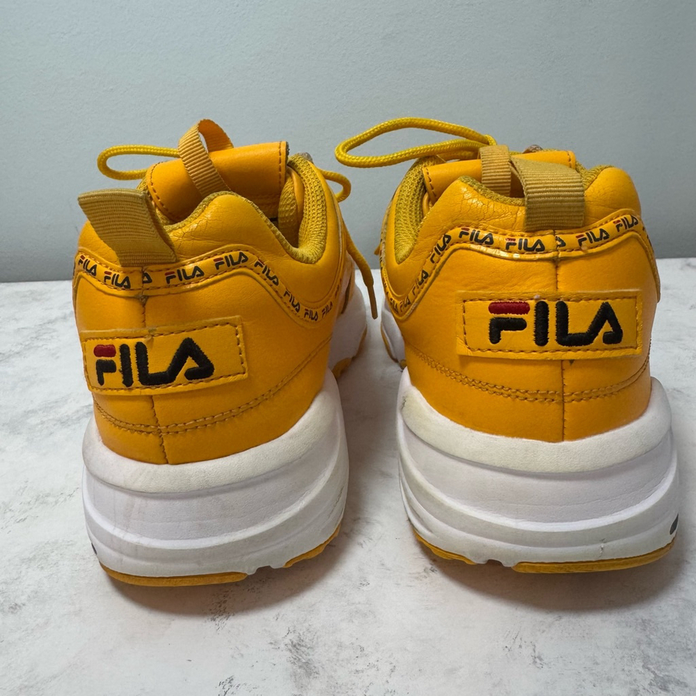 Women's Fila Disruptor II X Ray Tracer Sneakers Size 7.5 Canary Yellow - Picture 4 of 8